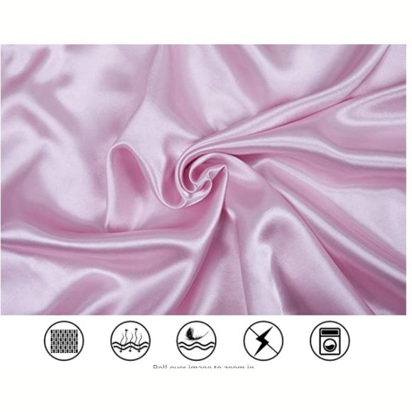 4-Piece Hypoallergenic Silk Satin Sheets - Picture 2 of 6